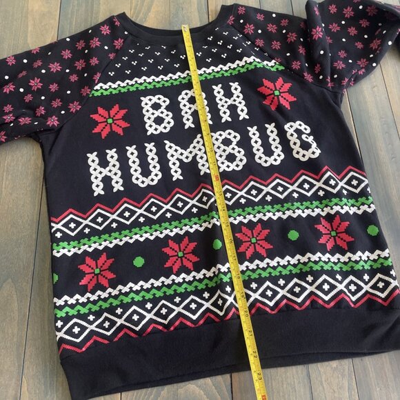 FREEZE Bah Humbug Scrooge Christmas Ugly Sweater Sweatshirt - Men’s Small (XM1) - Picture 6 of 7